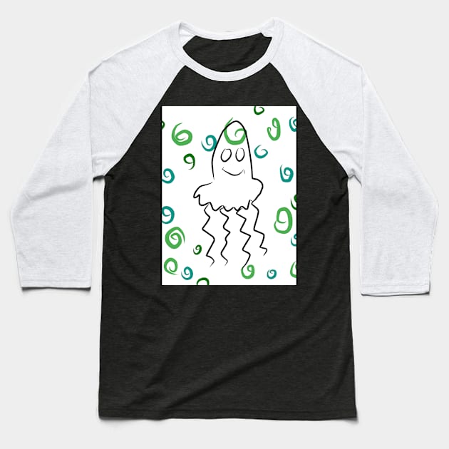 Jellyfish Baseball T-Shirt by Asepart